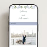 "Vintage Sketched" - Wedding Website in Wisteria by Jenna Holcomb - Mobile Layout