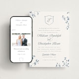 "Wildflower Corners" - Wedding Website in Bluebell by Everett Paper Goods - Match Your Stationery