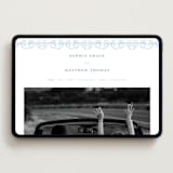 "Bow Frame" - Wedding Website in Lagoon by Leah Bisch - Desktop Design
