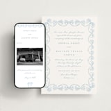 "Bow Frame" - Wedding Website in Lagoon by Leah Bisch - Match Your Stationery