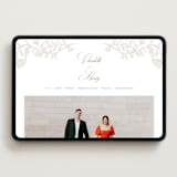 "vintage flourishes" - Wedding Website in Natural by BR Designs - Desktop Design