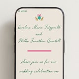 "Whimsical Hand Illustrated Crest" - Wedding Website in Peony by Jackie Crawford - Mobile Layout