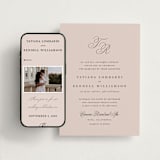 "Arch Monogram" - Wedding Website in Dusty Rose by Kelly Schmidt - Match Your Stationery