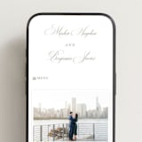 "Chic Script" - Wedding Website in Garden by Kelly Schmidt - Mobile Layout