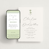 "Palm Monogram" - Wedding Website in Leaf by Olivia Raufman - Match Your Stationery