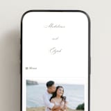 "Whimsy" - Wedding Website in Latte by Cara Scott - Mobile Layout