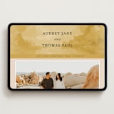 "Silhouette" - Wedding Website in Sunrise by Lindsay Megahed - Desktop Design