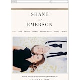 "Bold Classic" - Wedding Website in Gold by Jessica Williams - Guest Management