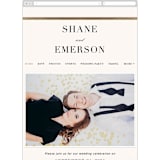 "Bold Classic" - Wedding Website in Gold by Jessica Williams - Mobile Layout