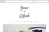 "blithe" - Wedding Website in Charcoal by Design Lotus - Desktop Design