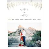 "Sparkle + Shine" - Wedding Website in Gold by Kristie Kern - Mobile Layout
