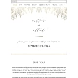 "Sparkle + Shine" - Wedding Website in Gold by Kristie Kern - Mobile Layout