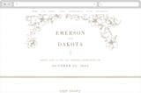 "Floral Ampersand Monogram" - Wedding Website in Toffee by Amanda Day - Desktop Design