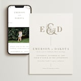 "Floral Ampersand Monogram" - Wedding Website in Toffee by Amanda Day - Match Your Stationery
