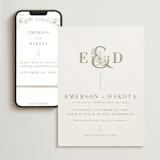 "Floral Ampersand Monogram" - Wedding Website in Toffee by Amanda Day - Match Your Stationery