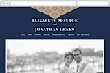 "Mosaic" - Wedding Website in Navy by GeekInk Design - Desktop Design
