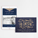 "Mosaic" - Wedding Website in Navy by GeekInk Design - Match Your Stationery