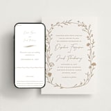 "Mille-feuille" - Wedding Website in Matte Gold by chocomocacino - Match Your Stationery