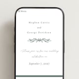 "Wreathed Monogram" - Wedding Website in Stone by Katherine Moynagh - Mobile Layout