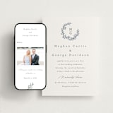 "Wreathed Monogram" - Wedding Website in Stone by Katherine Moynagh - Match Your Stationery