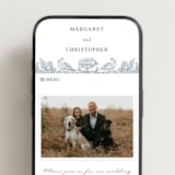 "Whimsical Woodland" - Wedding Website in Indigo by Paper Sun Studio - Mobile Layout