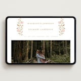 "Mirror Floral" - Wedding Website in Faux Gold by Everett Paper Goods - Desktop Design