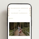 "Mirror Floral" - Wedding Website in Faux Gold by Everett Paper Goods - Mobile Layout