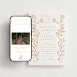 "Mirror Floral" - Wedding Website in Faux Gold by Everett Paper Goods - Match Your Stationery