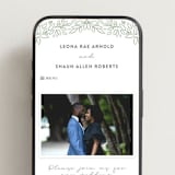 "Lovely Leaves" - Wedding Website in Mint by Jessie Steury - Mobile Layout