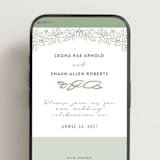 "Lovely Leaves" - Wedding Website in Mint by Jessie Steury - Mobile Layout