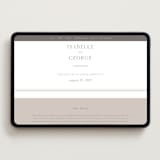 "Formal Serif" - Wedding Website in Dove Grey by Nicole Walsh - Desktop Design
