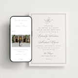"Monogrammed eternity" - Wedding Website in Matte Silver by Creo Study - Match Your Stationery
