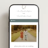 "Flourishing Crest" - Wedding Website in Stone by Olivia Raufman - Mobile Layout