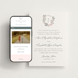 "Flourishing Crest" - Wedding Website in Stone by Olivia Raufman - Match Your Stationery