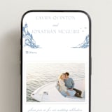 "the cliff" - Wedding Website in Provincial Blue by Tennie and Co. - Mobile Layout