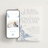 "the cliff" - Wedding Website in Provincial Blue by Tennie and Co. - Match Your Stationery