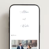 "Statement Names" - Wedding Website in Lapis by Hooray Creative - Mobile Layout