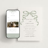 "Big Bow" - Wedding Website in Mint by Teju Reval - Match Your Stationery