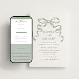 "Big Bow" - Wedding Website in Mint by Teju Reval - Match Your Stationery