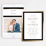"Handsome Border" - Wedding Website in Chalkboard by Hooray Creative - Match Your Stationery