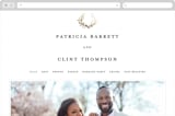 "laurel monogram" - Wedding Website in Cotton by Stacey Meacham - Desktop Design
