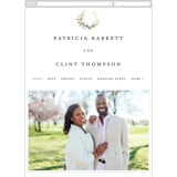 "laurel monogram" - Wedding Website in Cotton by Stacey Meacham - Guest Management