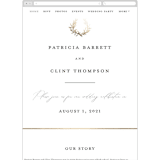 "laurel monogram" - Wedding Website in Cotton by Stacey Meacham - Mobile Layout