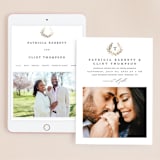 "laurel monogram" - Wedding Website in Cotton by Stacey Meacham - Match Your Stationery