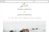 "Lovely Script" - Wedding Website in Cotton by Stacey Meacham - Desktop Design