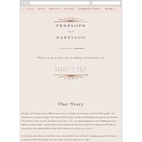"Art Deco Border" - Wedding Website in Blush by Hooray Creative - Guest Management