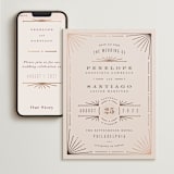 "Art Deco Border" - Wedding Website in Blush by Hooray Creative - Match Your Stationery