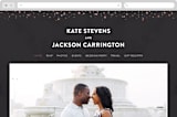 "Scripted Wedding" - Wedding Website in Obsidian by Hooray Creative - Desktop Design