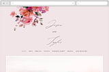 "Blossoms" - Wedding Website in Blush by Lori Wemple - Desktop Design