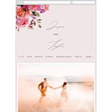 "Blossoms" - Wedding Website in Blush by Lori Wemple - Mobile Layout